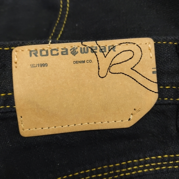 Roca Wear Black Wide Leg Denim Jeans Size 10 NWT - Picture 8 of 11